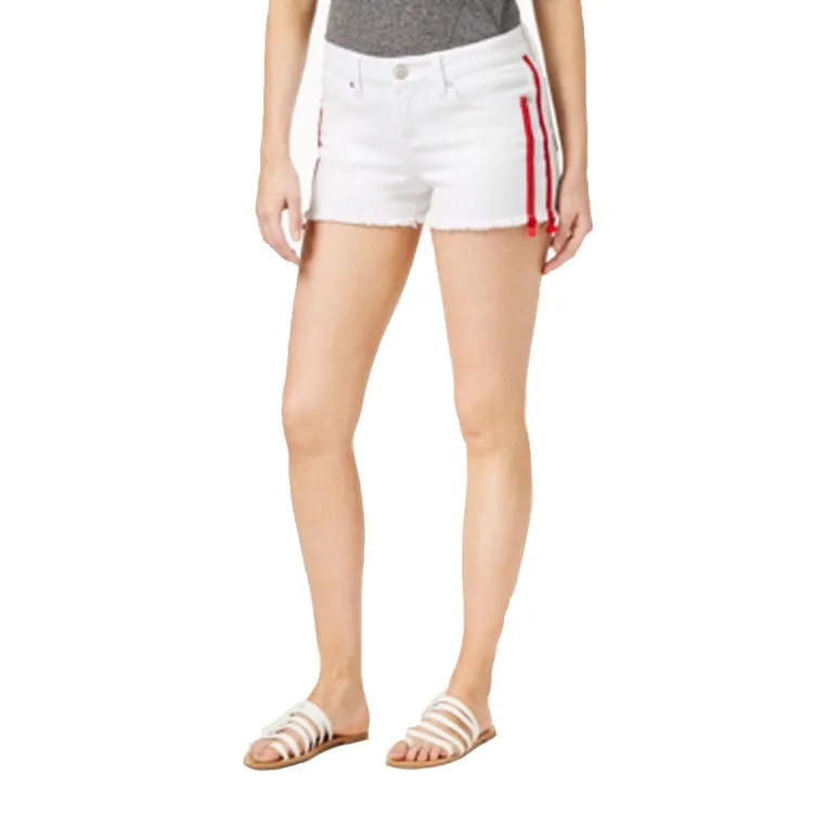 Quick Fit Design Women's  Striped & Faded Denim Shorts