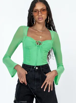 office bodysuit Jacob Long Sleeve Bodysuit Green