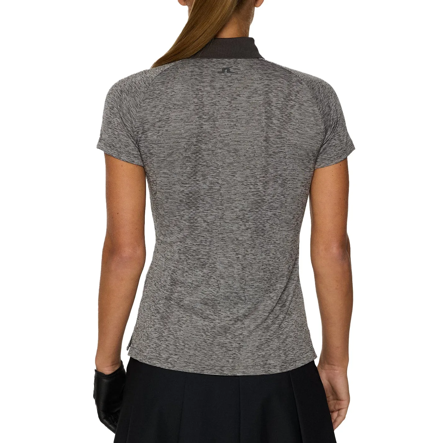 LightweightMaterial J.Lindeberg Women's Minnie Golf Polo Shirt - Dark Grey Melange