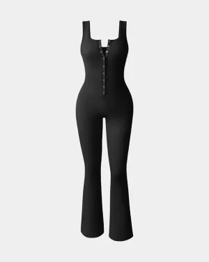 Premium Training Unique Clean Ribbed Bell Bottoms  Flare Jumpsuits