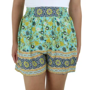 Women's High Wasit Printed Short,Multi Quick Dry Wear Fit All Purpose