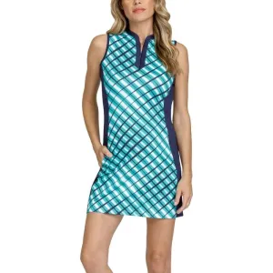 New Tail Activewear Insley Sleeveless 35" Golf Dress - Refraction MSP$117 Feminine Movement Airy Drape