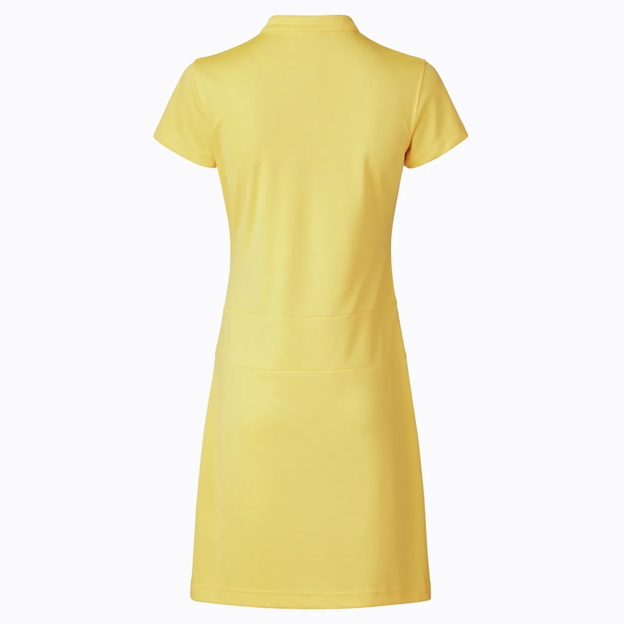 Classic structured dress Pleated design Daily Sports Womens Selena Butter Yellow Cap Sleeve Dress - BUTTER
