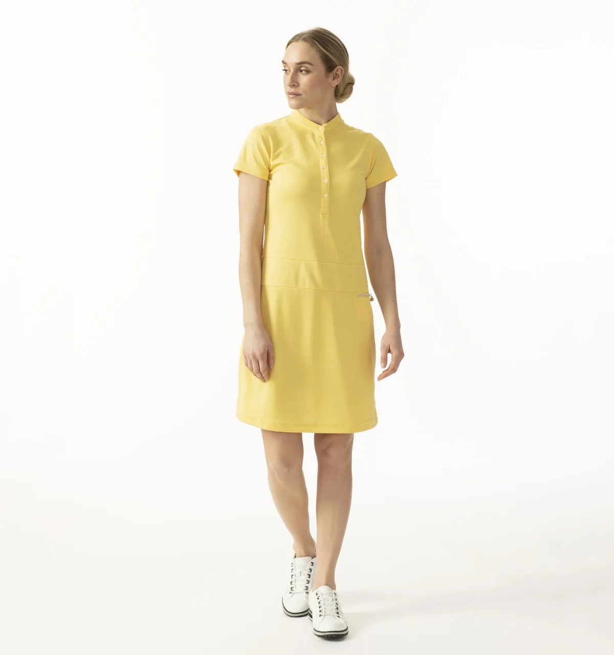 Daily Sports Womens Selena Butter Yellow Cap Sleeve Dress - BUTTER Work Appropriate Vibe Choice
