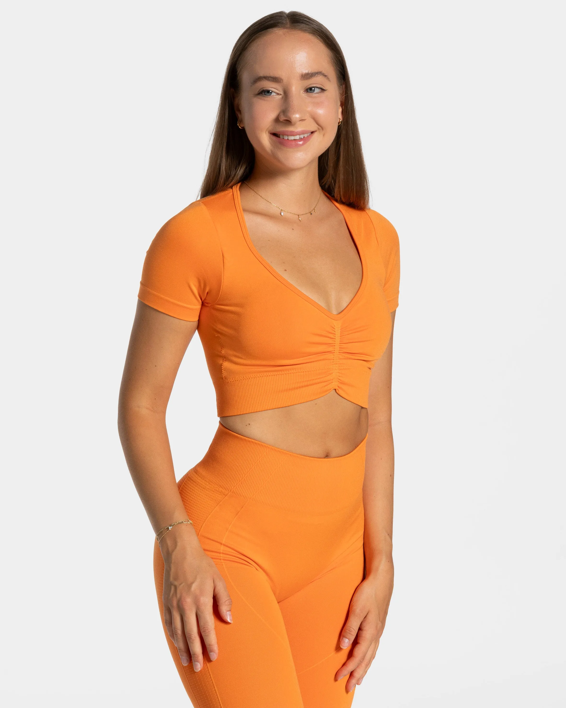 Cozy Touch Focus Crop Top "Orange"