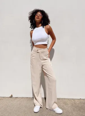 Dina Pants Cream Work Friendly