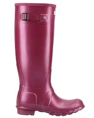 Hunter Womens Nebula Tall Wellingtons Rugged Built Snowy Path