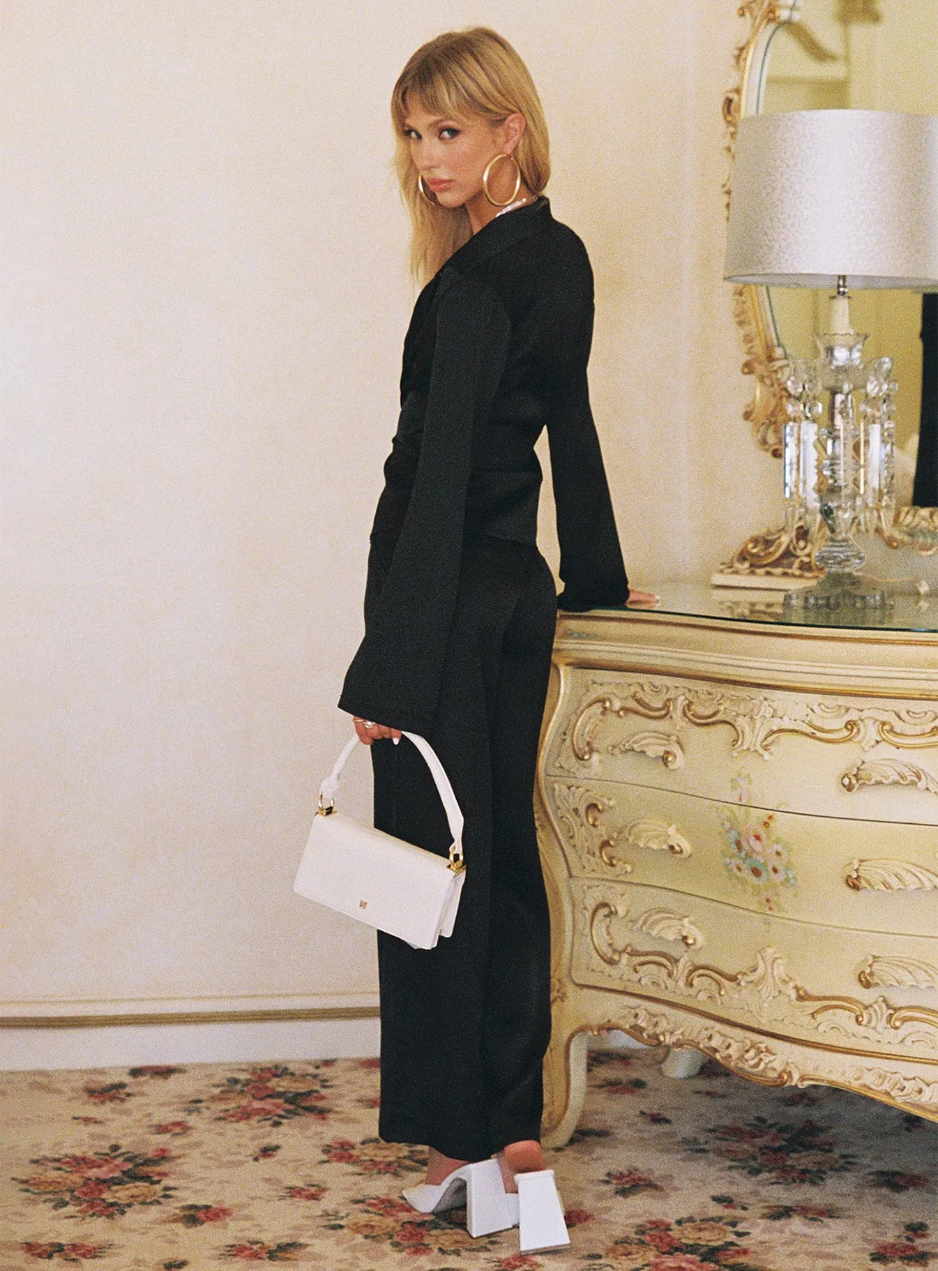 Toddy Satin Trouser Black Comfy Essentials Wear FunctionalZipper