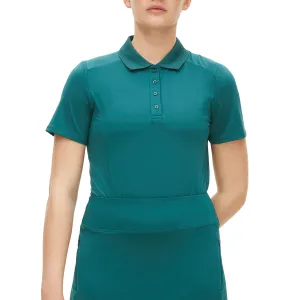 Rohnisch Women's Rumi Golf Polo Shirt - Deep Teal Model Edge