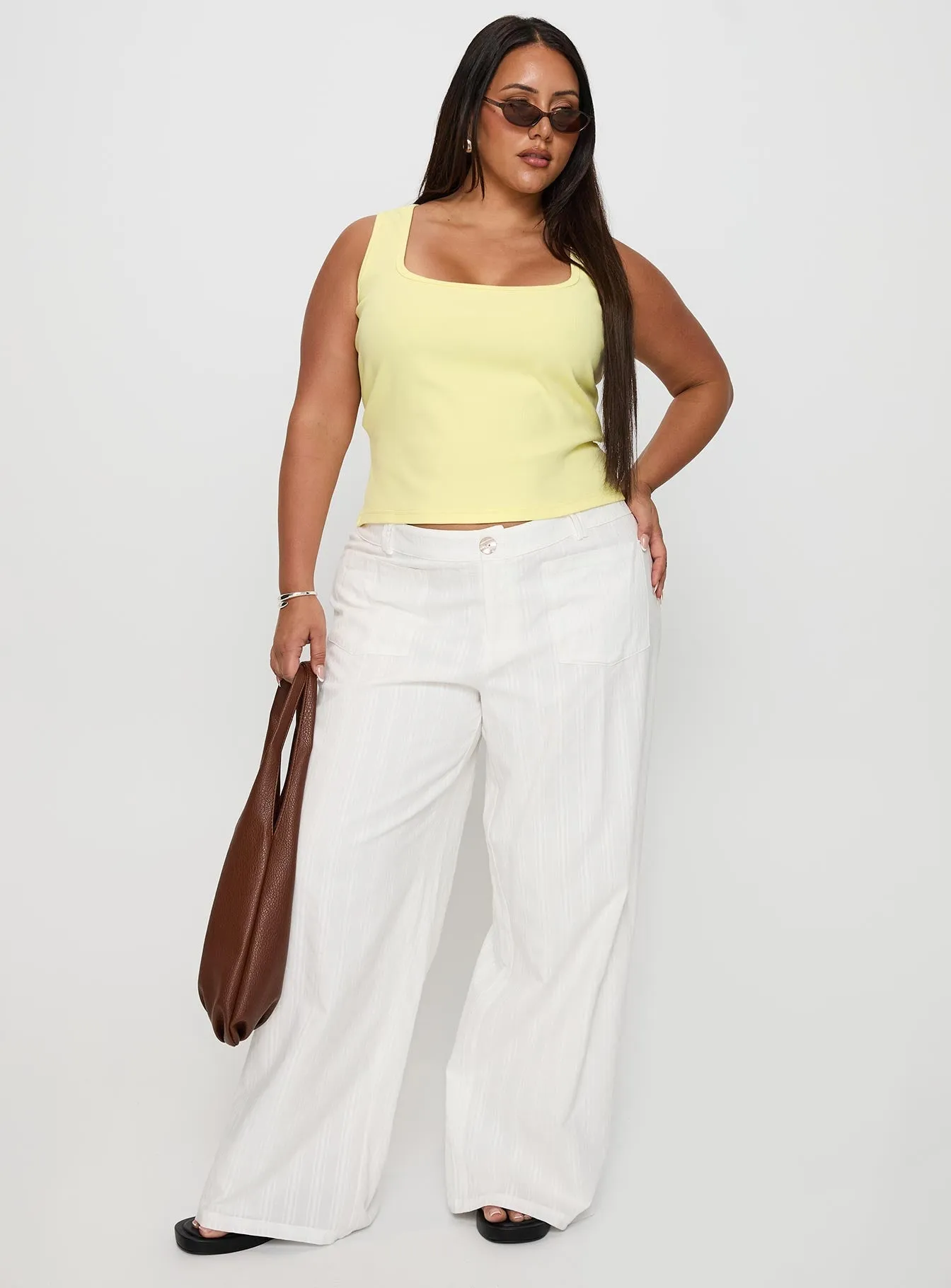 Rugged Fit Vendi Low Rise Pant White Curve