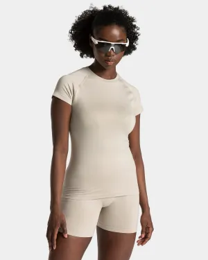 Urban Fashion Multi Panel Design Endorphin T-Shirt "Latte"