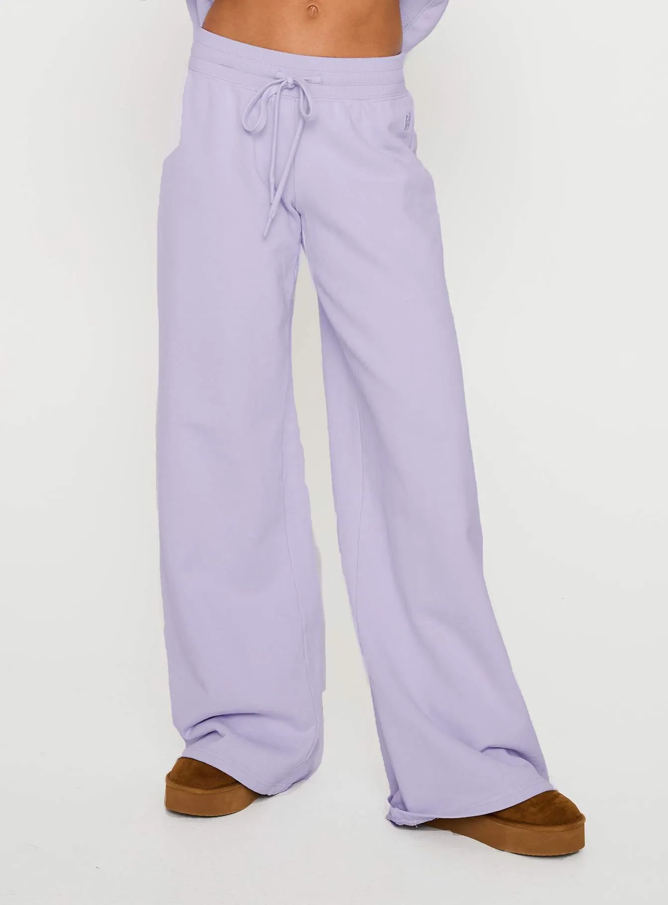 Ergonomic Cut Breathable Design Dodie Wide Leg Pants Washed Lavender