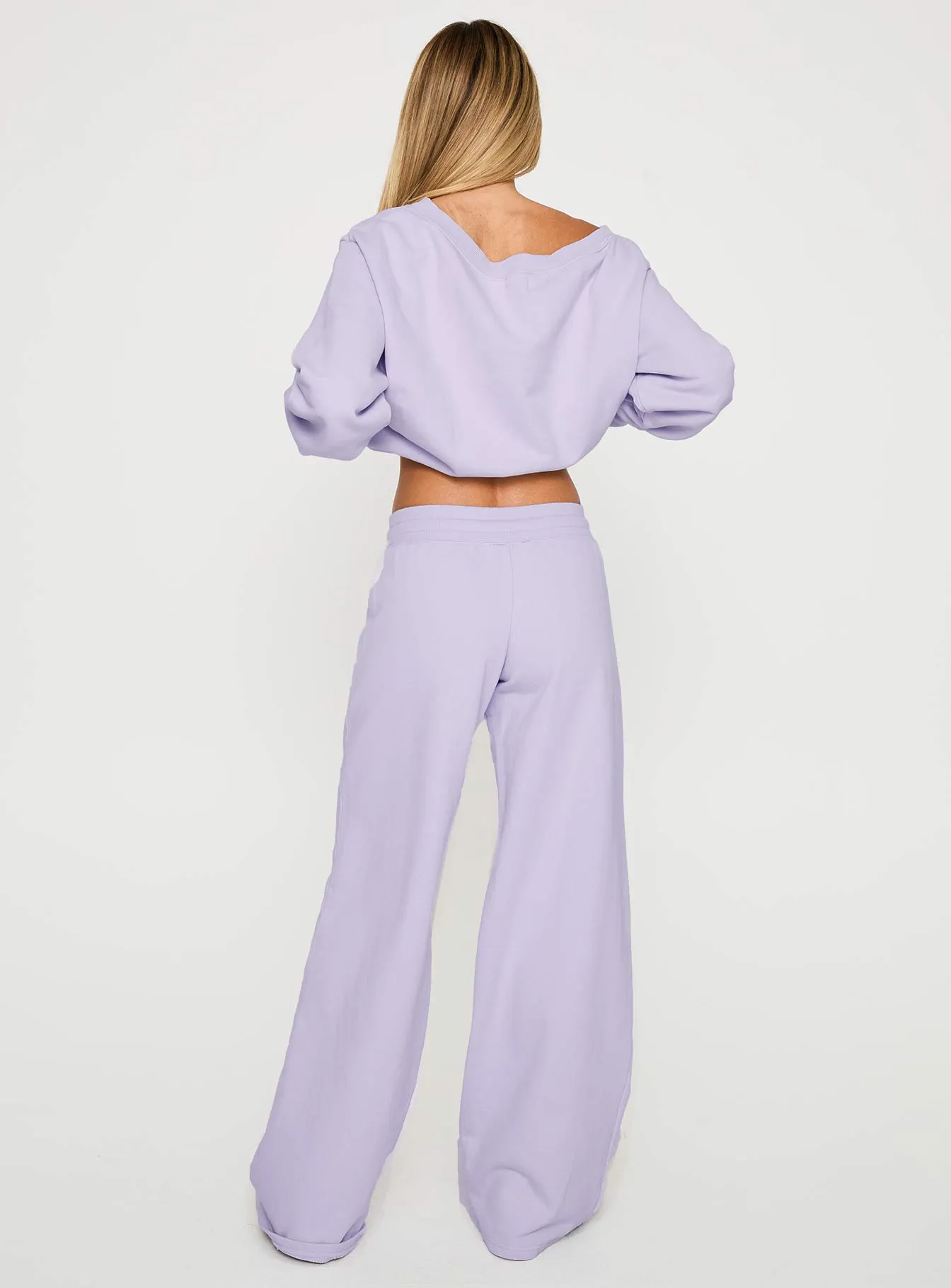 Active Wear Dodie Wide Leg Pants Washed Lavender