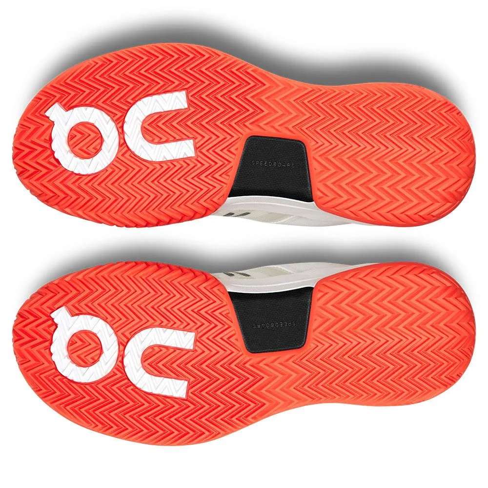 On Women's THE ROGER Pro 2 - White/Flame Abrasion Resistant Fabric Daily Wear