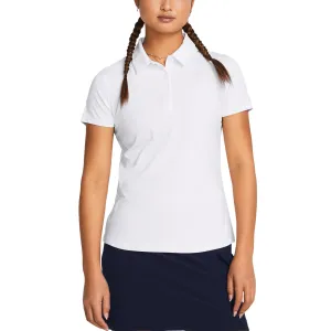 Under Armour Women's Playoff Golf Polo Shirt - White WearResistantHem Timeless Fashion