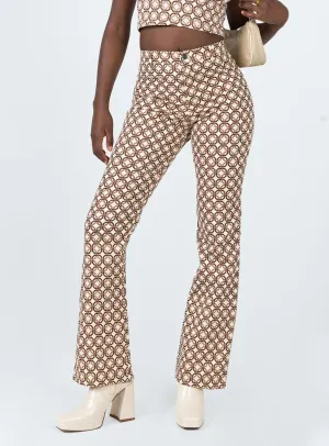Motel Zoven Trouser Chain Tangle Beige Universal Fit System Reinforced Pockets