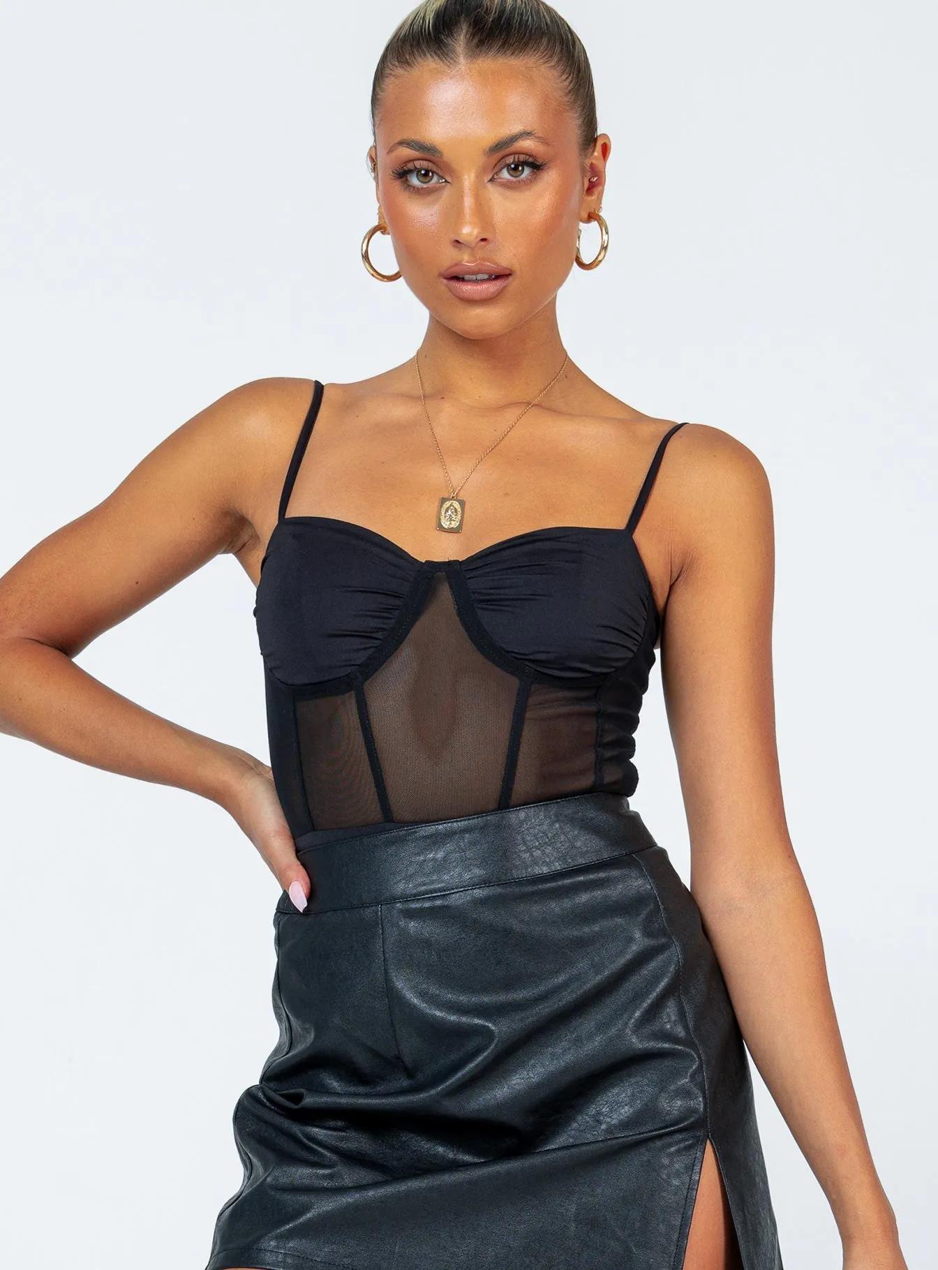 Triston Bodysuit Black swim bodysuit vacation bodysuit