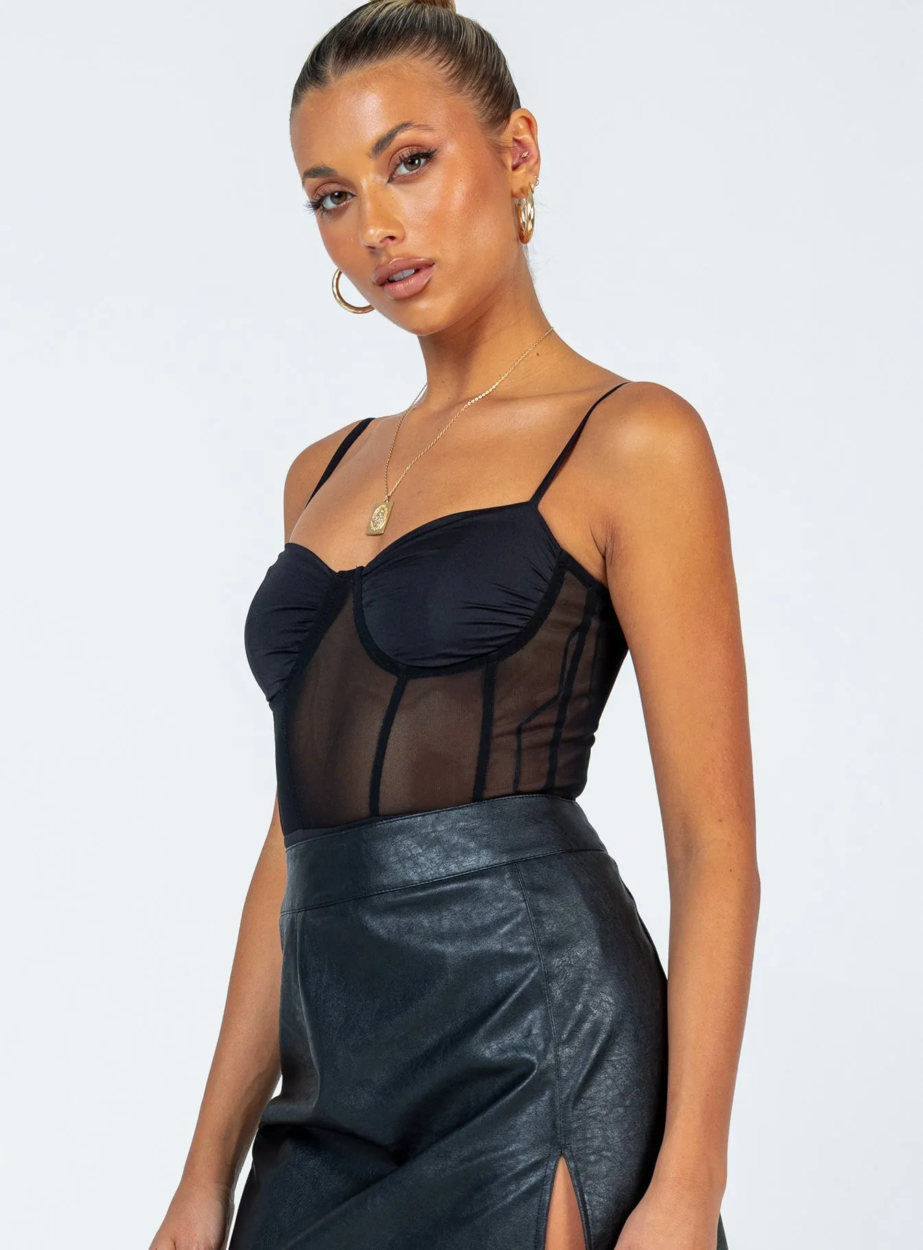 Triston Bodysuit Black versatile bodysuit