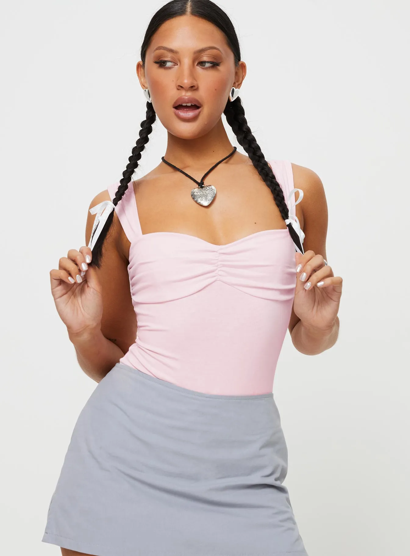 Kaylan Bodysuit Pink young women bodysuit soft fabric bodysuit