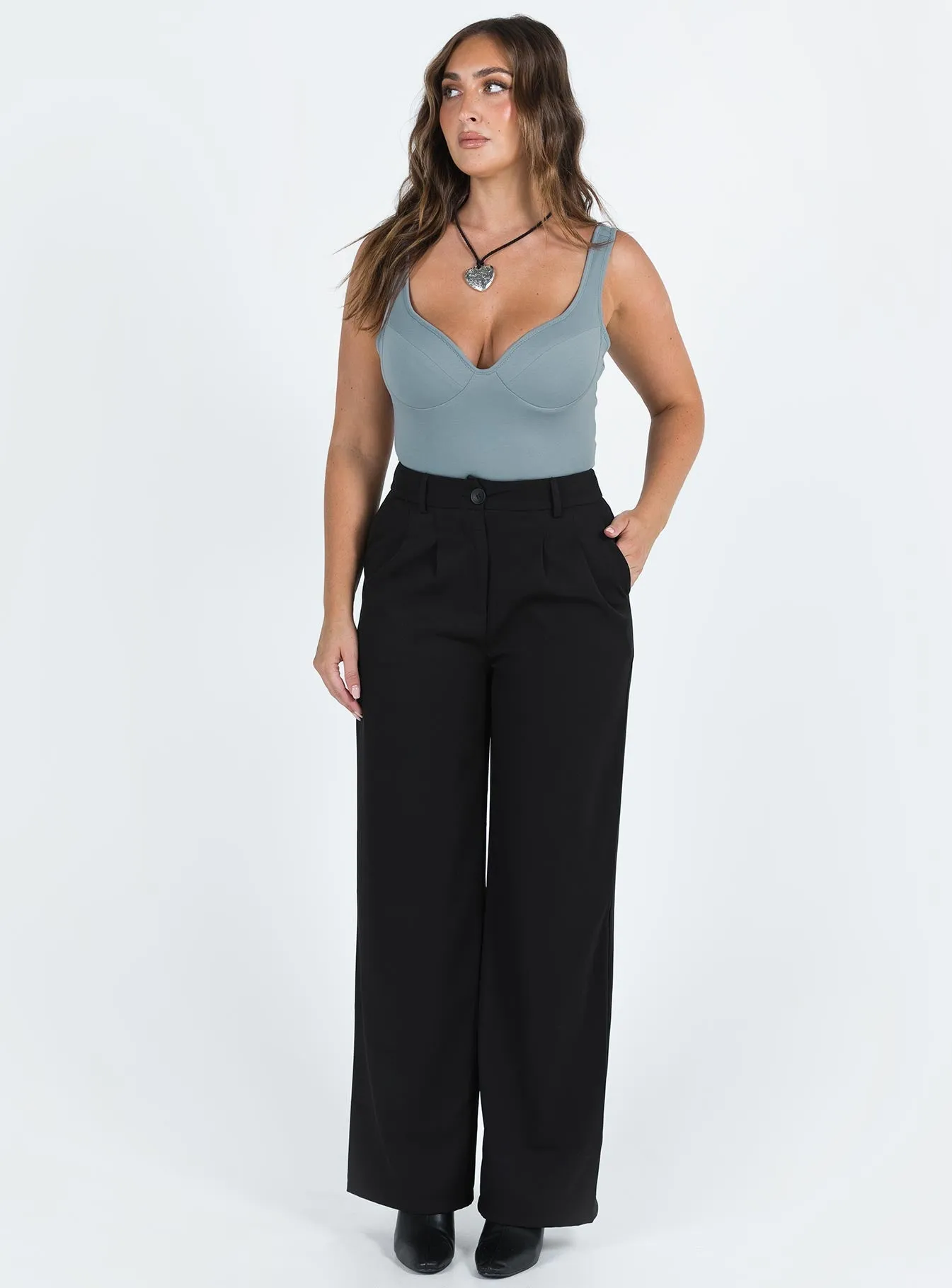 Wilana Bodysuit Grey ballet bodysuit