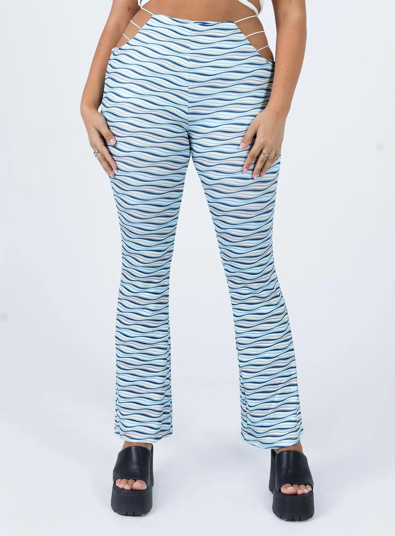 Venus Flare Pants Green Easy Fit