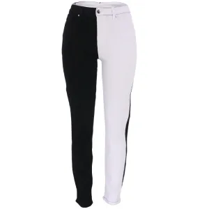 Fashionable Stretch Contrast Color Straight High Waist Jeans For Women Cozy Cardigan Classic Shirt
