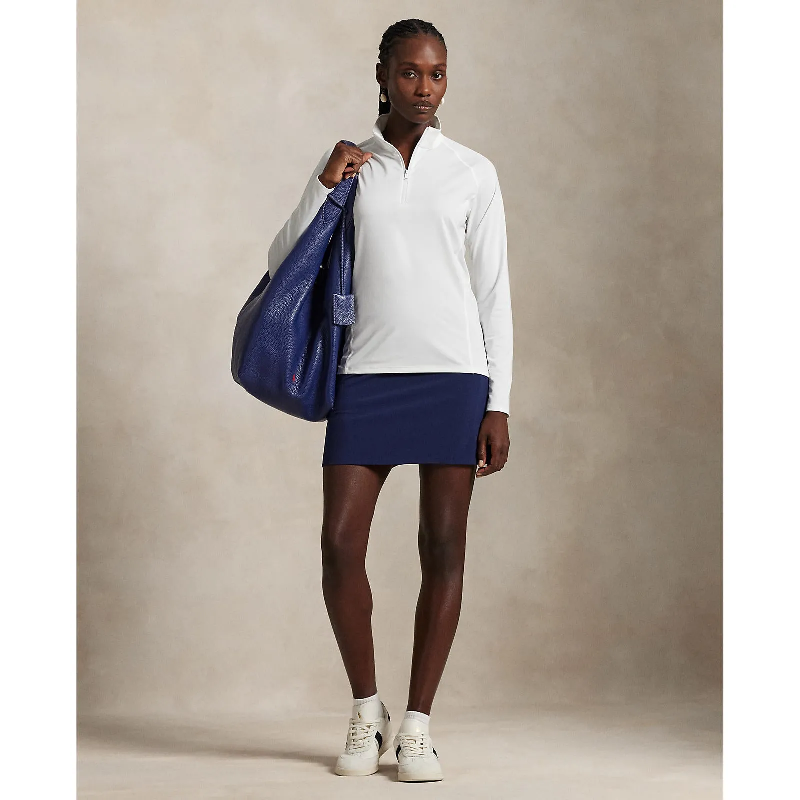 RLX Ralph Lauren Women's 17" Performance Aim Golf Skort - Refined Navy Low Rise Ventilated Panels