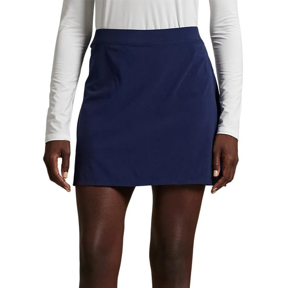 RLX Ralph Lauren Women's 17" Performance Aim Golf Skort - Refined Navy Bold Edge