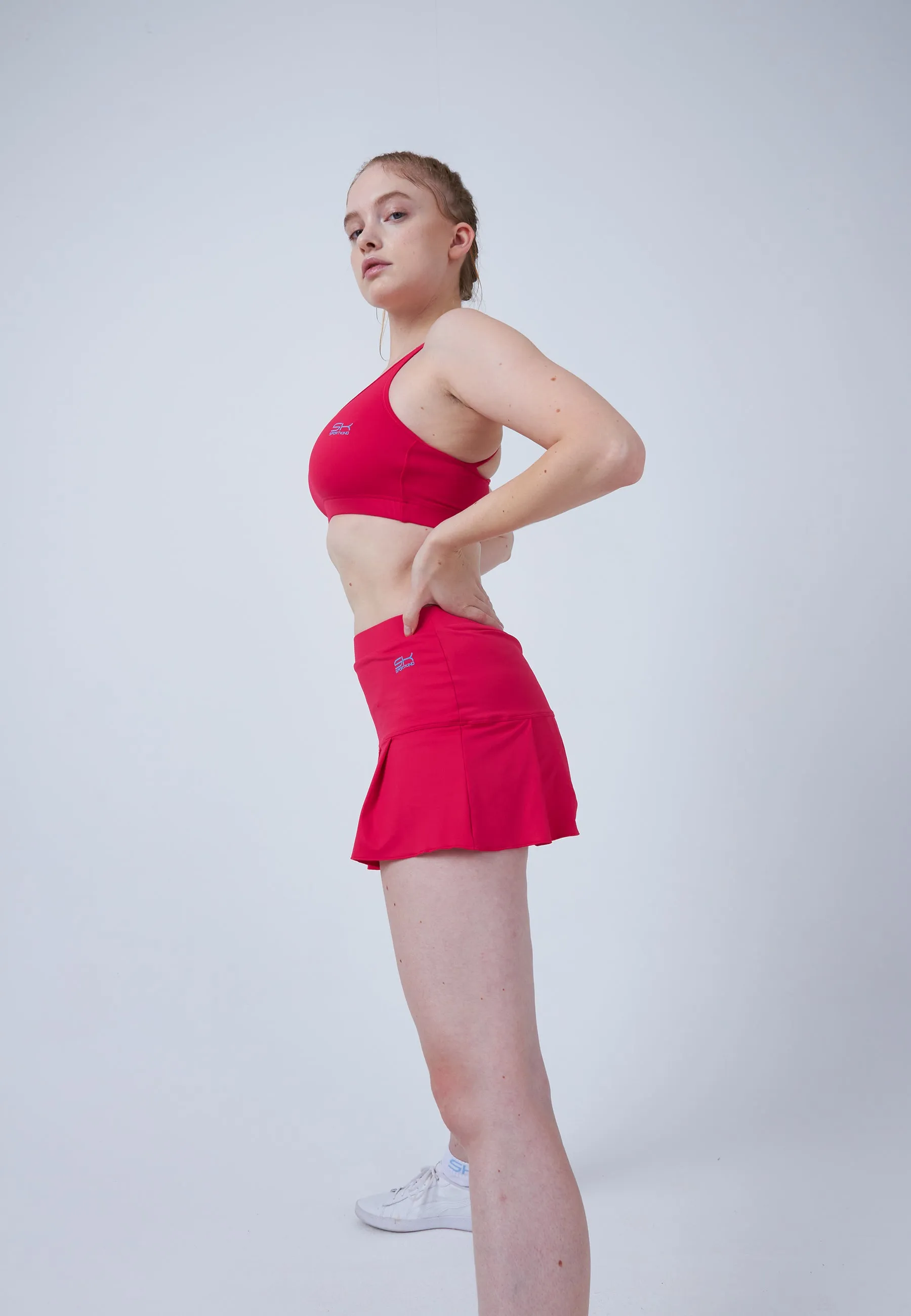 Pleated Tennis Skort, pink Abstract Motif