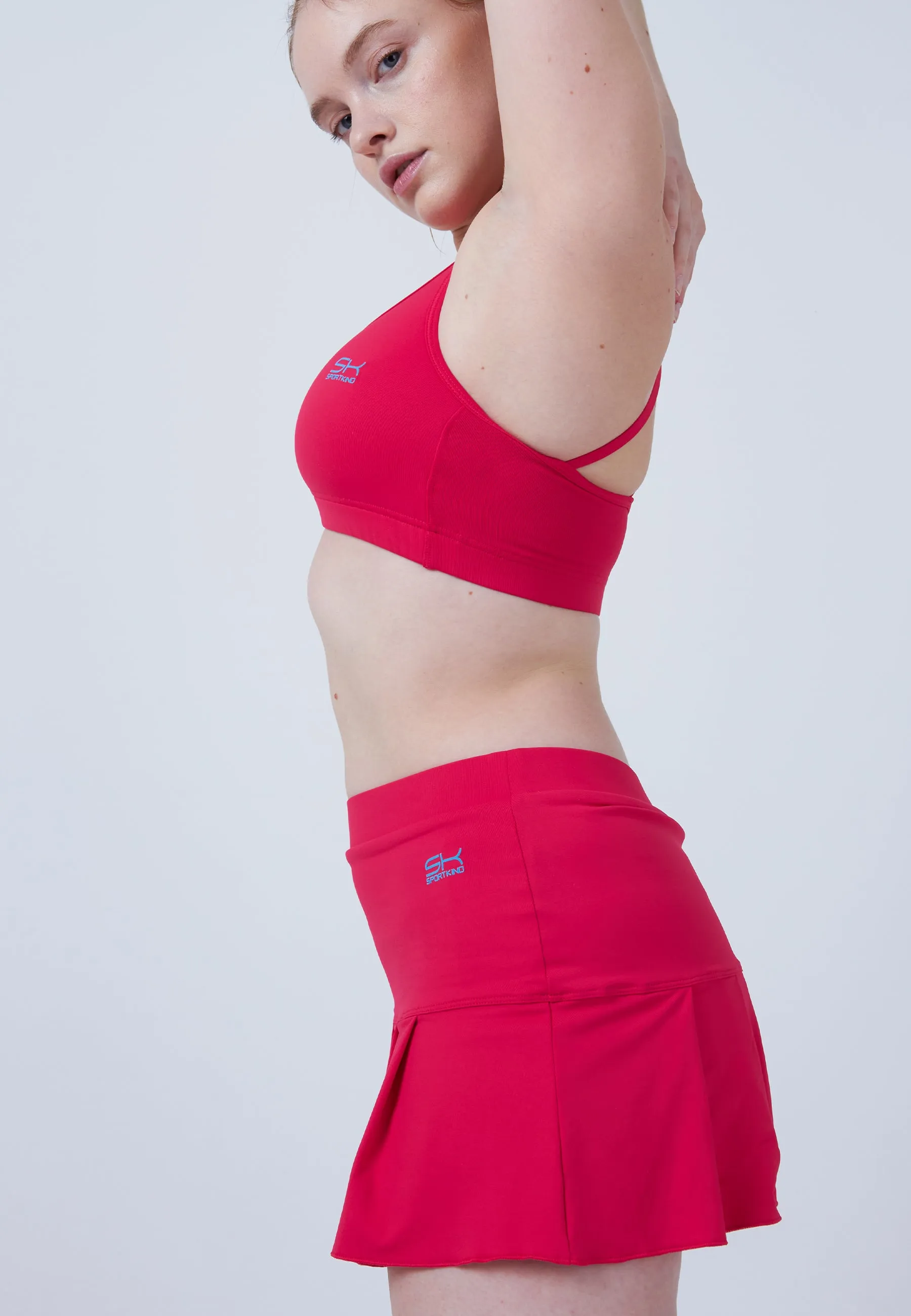 Pleated Tennis Skort, pink All Day Comfort Neat Mood