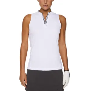 Tight Net Grace Ease J.Lindeberg Women's Leya Sleeveless Golf Shirt - White
