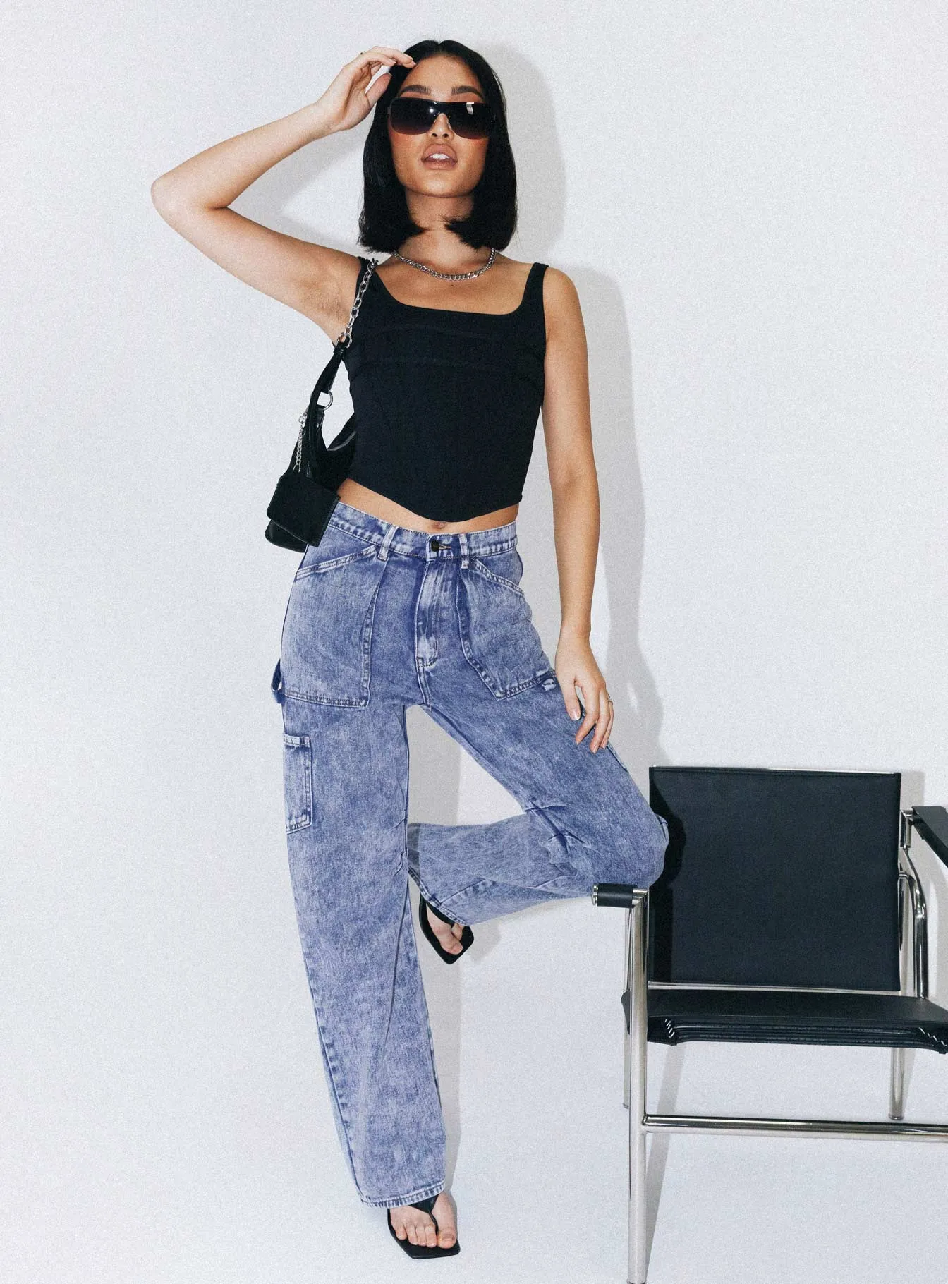 Miami Vice Pant Dark Wash Denim No Sagging Clean Cut