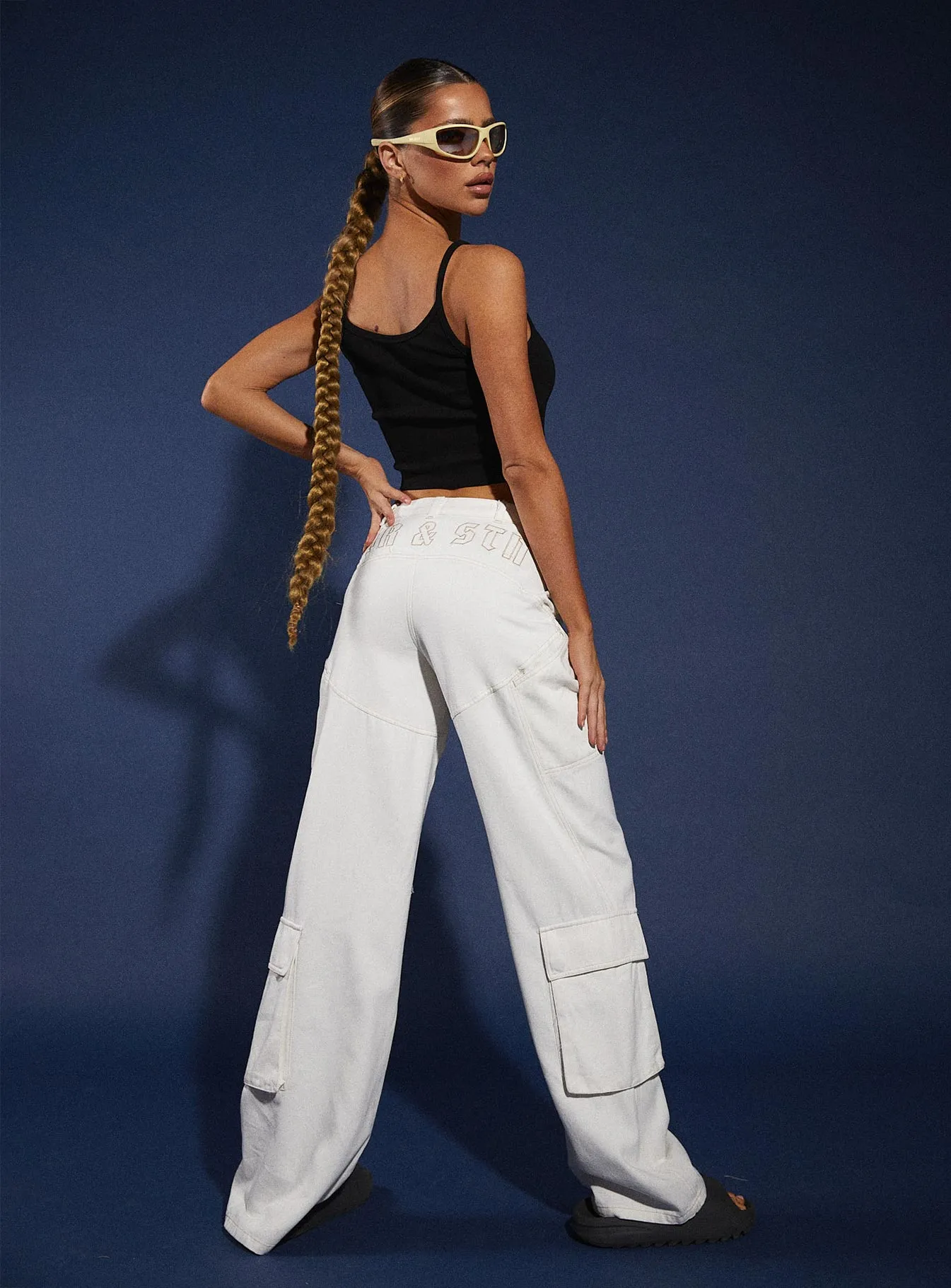 Seam-Free JGR & STN Christina Cargo Pant White
