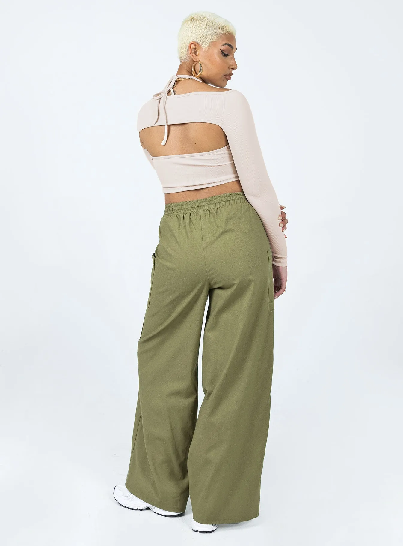 Brunie Pants Khaki Day-to-Day Wear FrictionResistantEdging