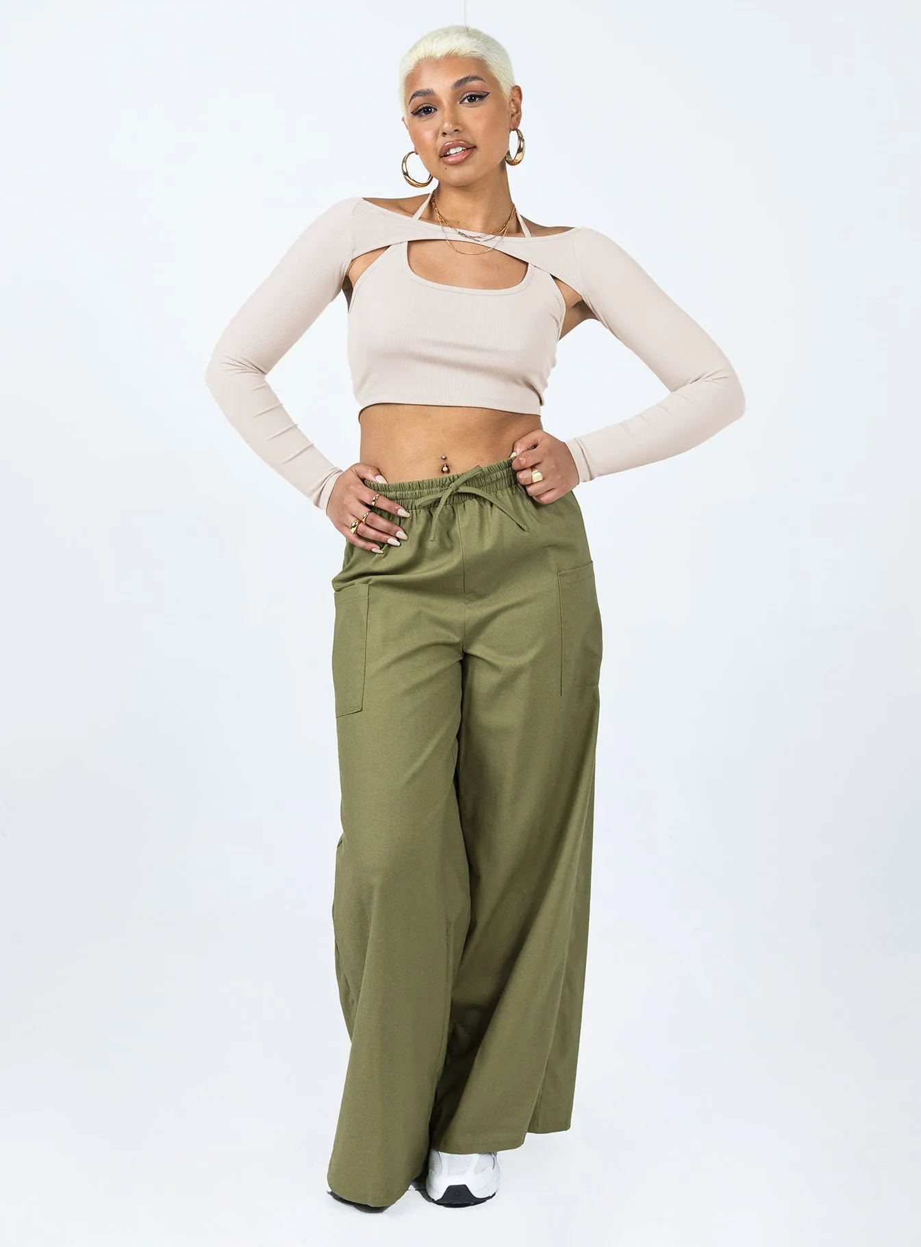 Classic Cut Soft Stretch Brunie Pants Khaki