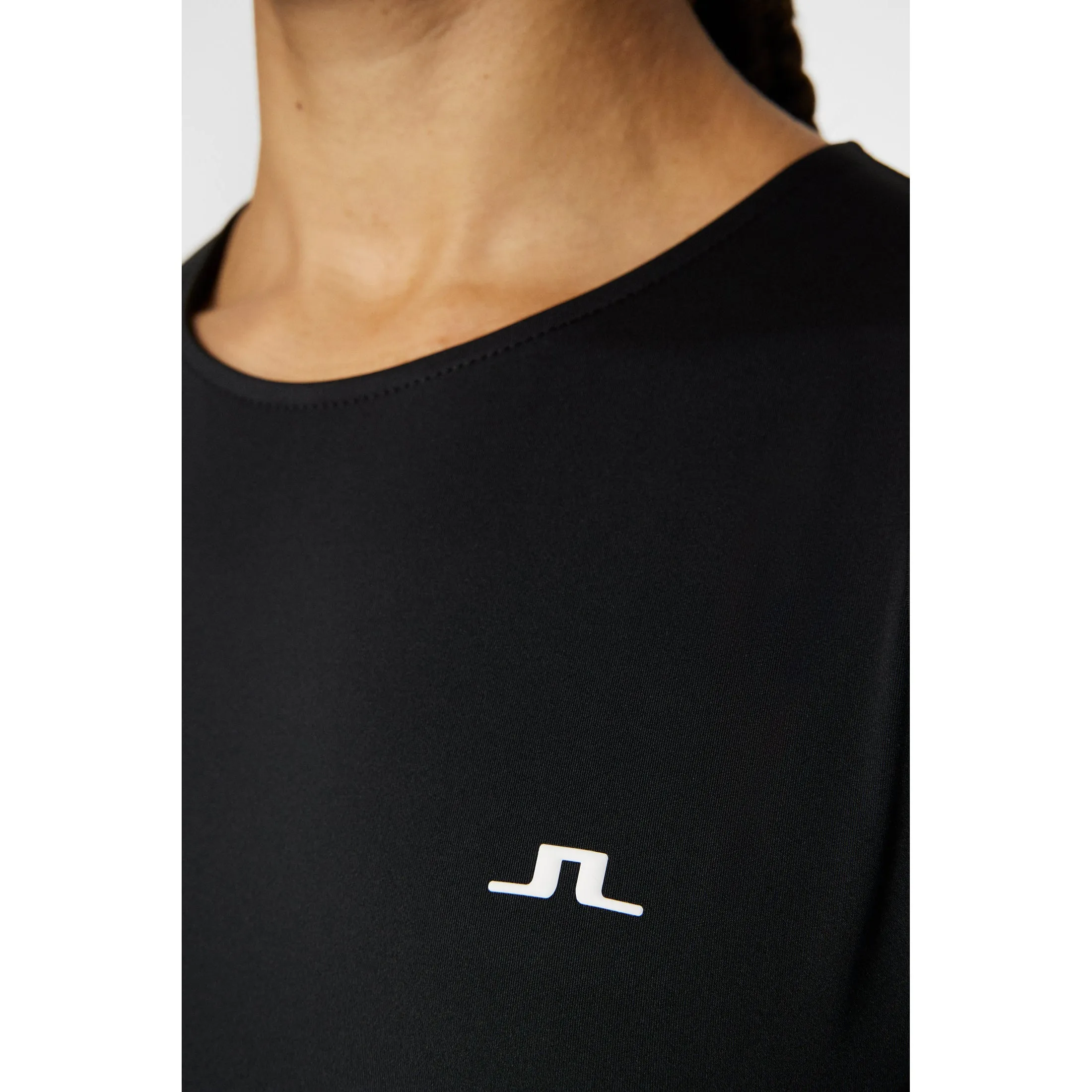 J.Lindeberg Women's Cora Golf Dress - Black Leg Elongating Everyday Look