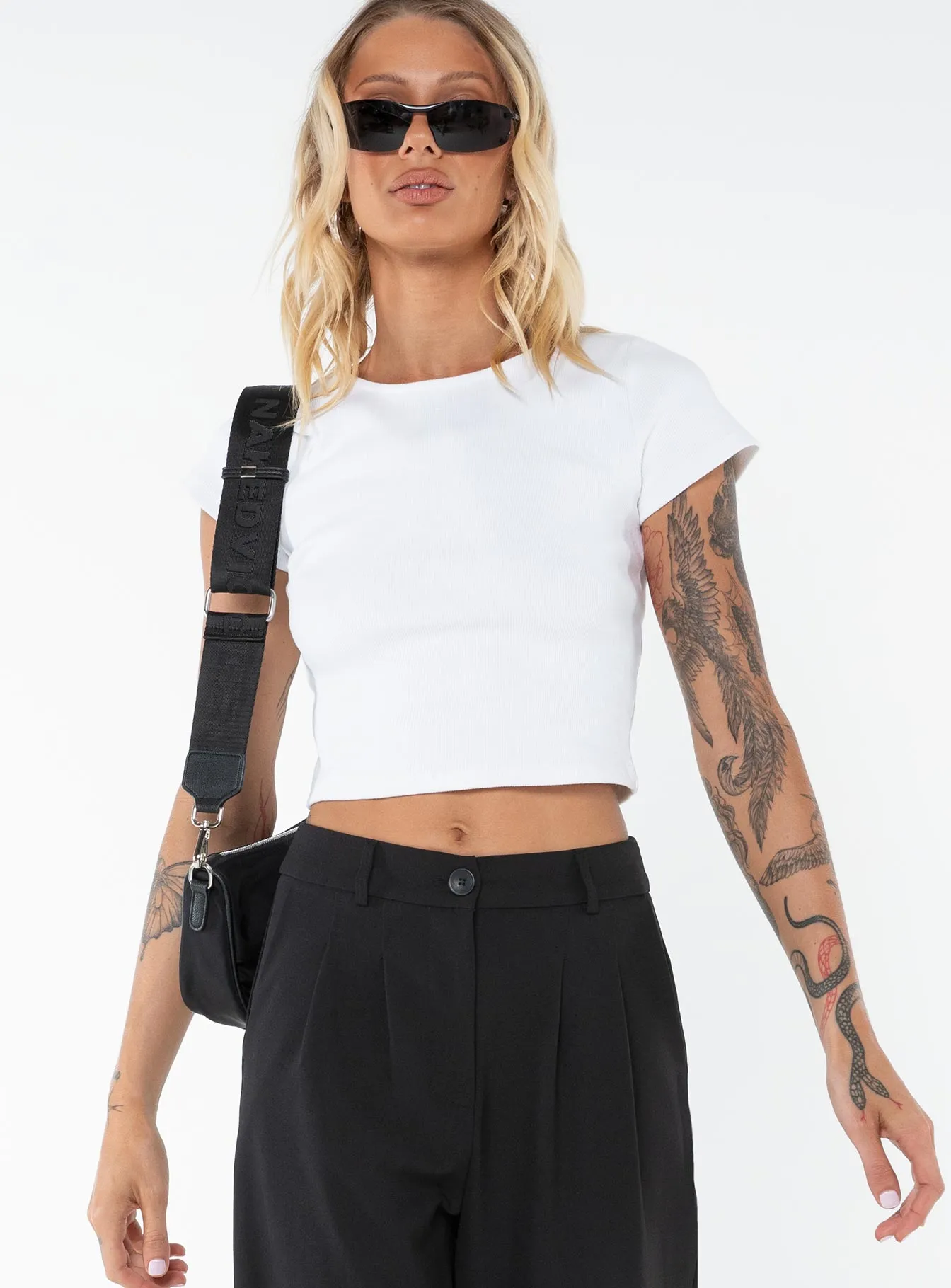 insulated Classic Crop Tee White Tall