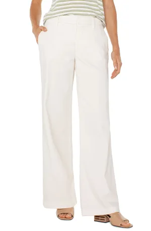 Sun Protection Fabric DurableReinforcedElbow *SALE* LIVERPOOL KELSEY WIDE-LEG TROUSER - BONE