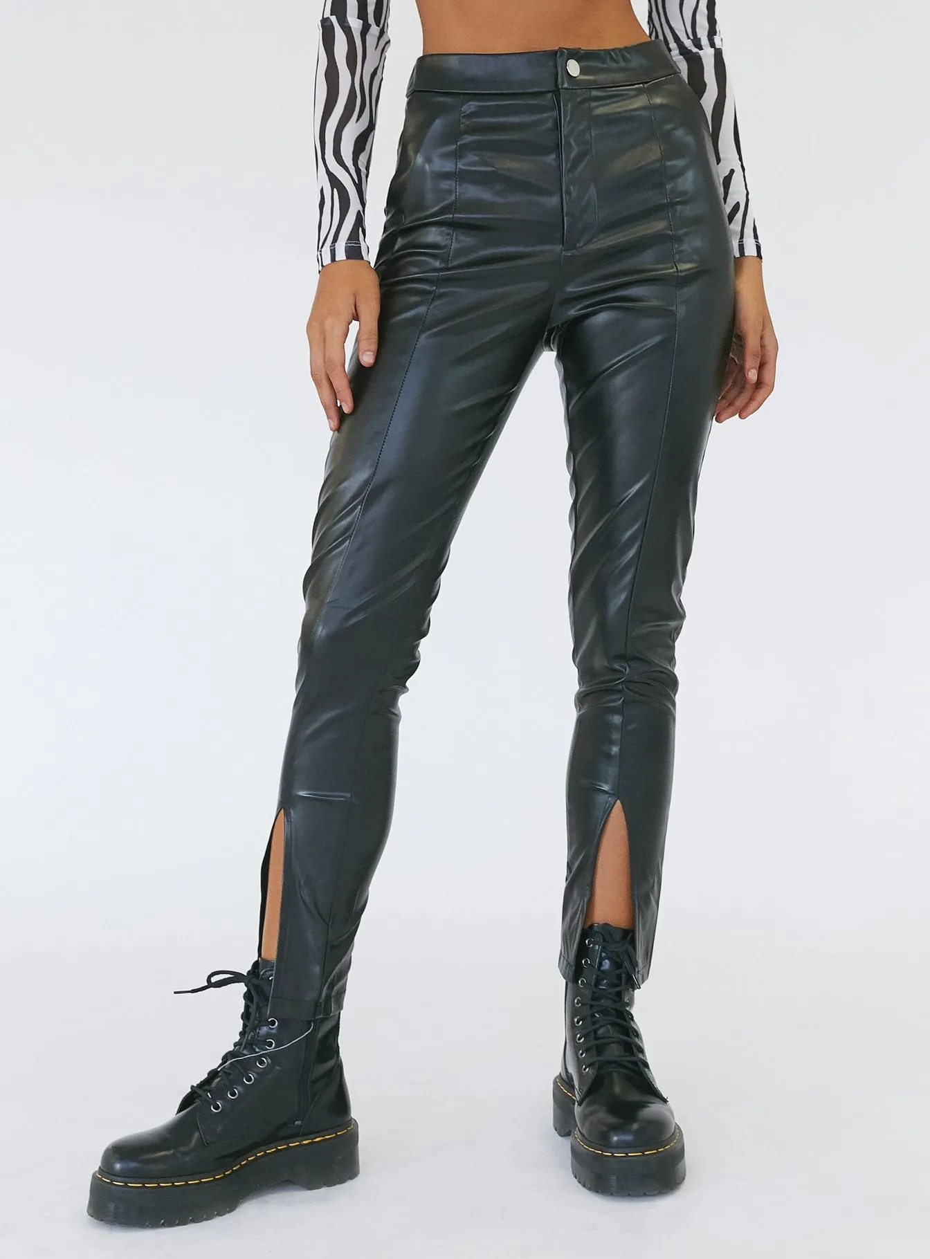 Mikkie Pants Black Slim Fit Wear Day Wear