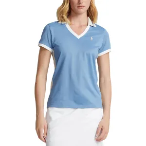 WeightlessLayeringPiece Daily Style RLX Ralph Lauren Women's Tour Pique - Hatteras Blue/Basic Sand