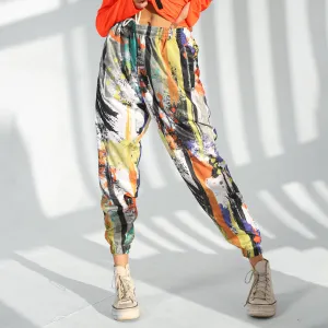 Microfiber Abstract Pop Joggers Mediterranean Air Cool Frame