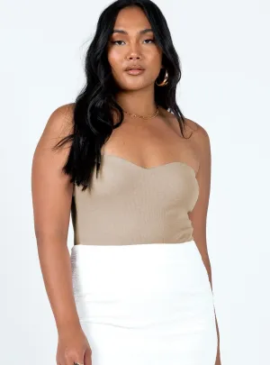 short torso bodysuit intimate bodysuit Aston Strapless Bodysuit Beige