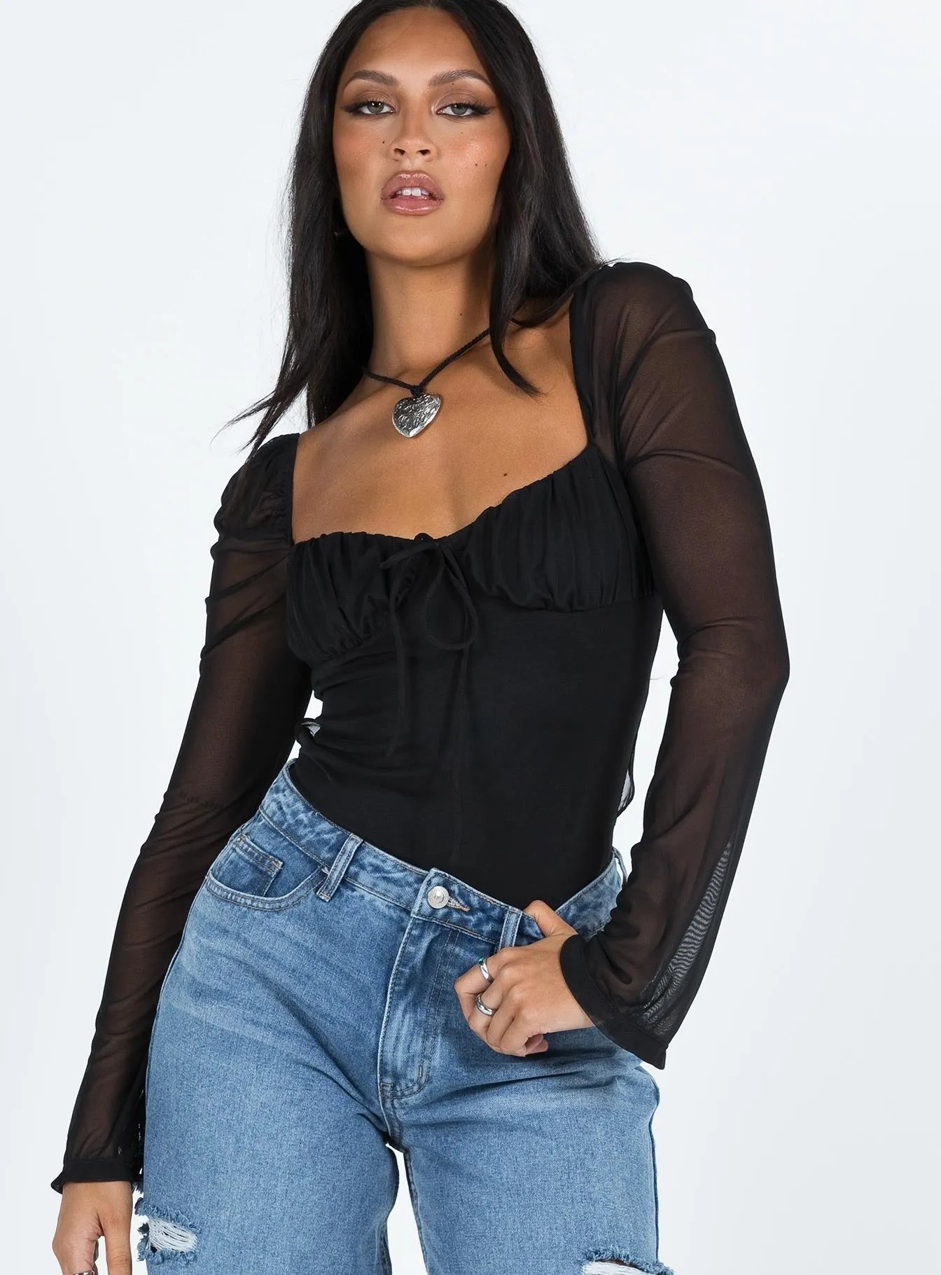date night bodysuit maternity bodysuit Dahlia Long Sleeve Bodysuit Black