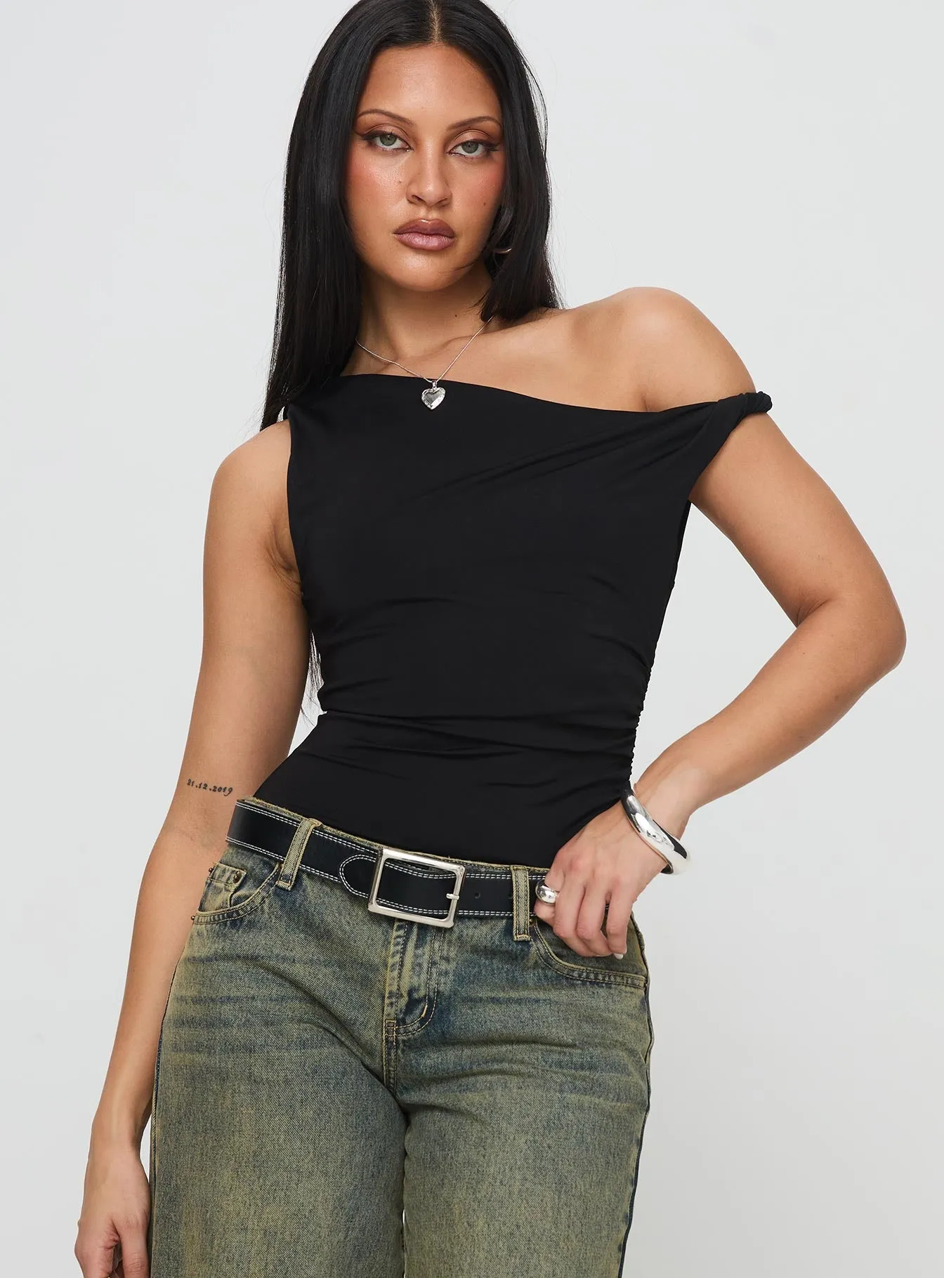 Leclerc Bodysuit Black at home bodysuit loose fit bodysuit