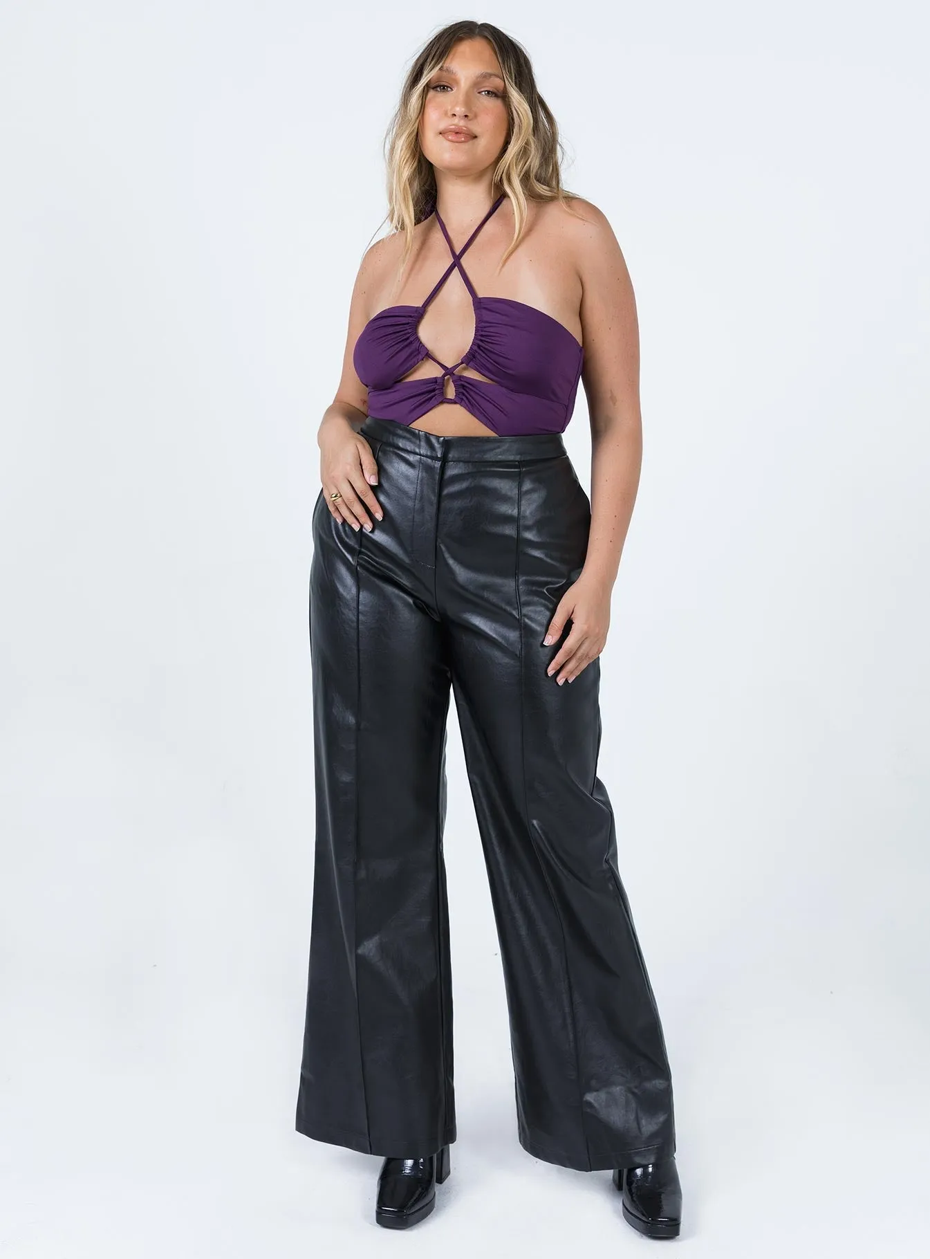 Stevie Bodysuit Purple curve bodysuit
