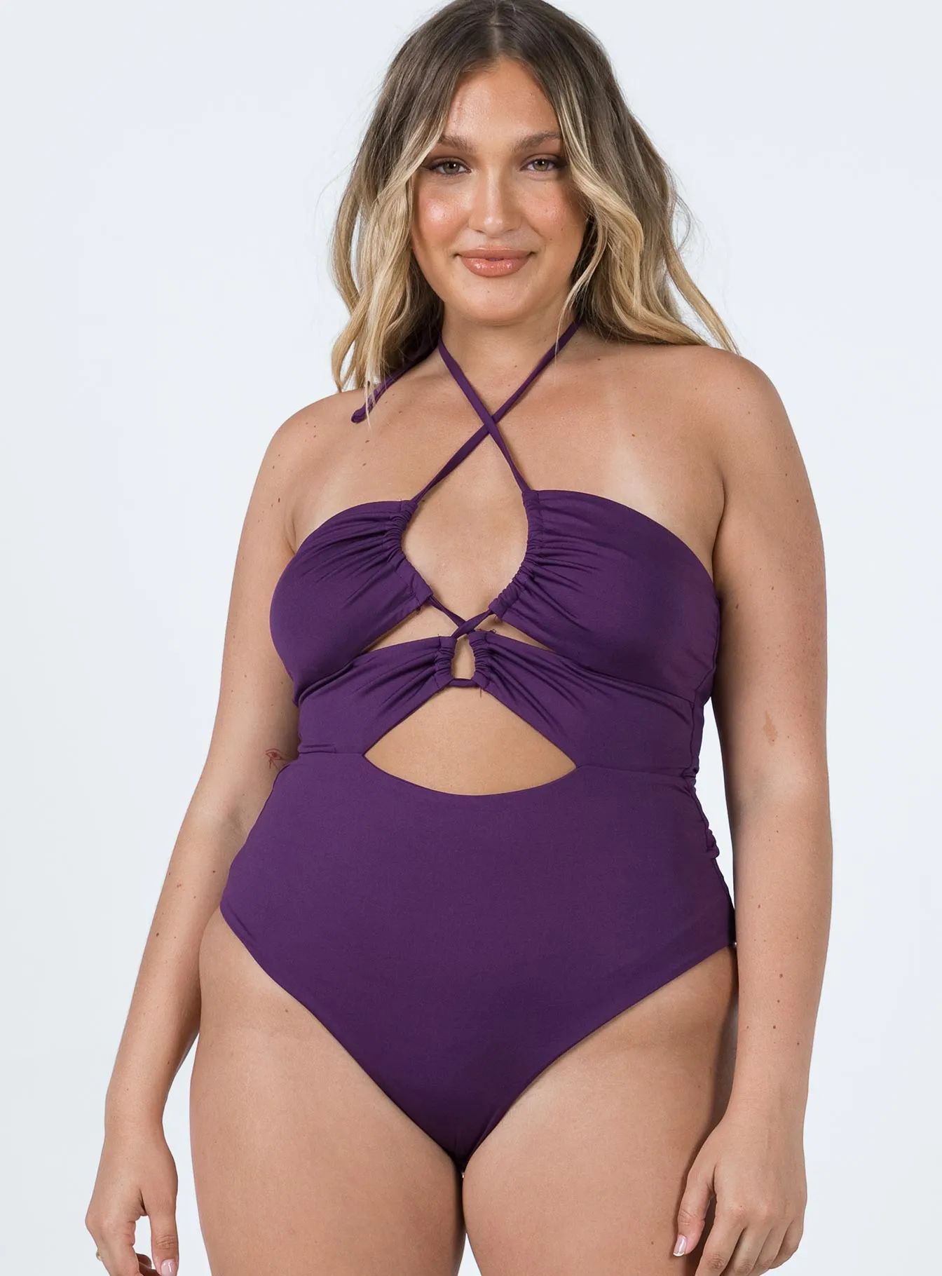 Stevie Bodysuit Purple long torso bodysuit