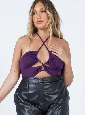 Stevie Bodysuit Purple model style bodysuit