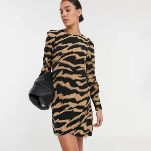 Work Vibes Walk Grace Women's Zebra Print Shift Dress,Multi