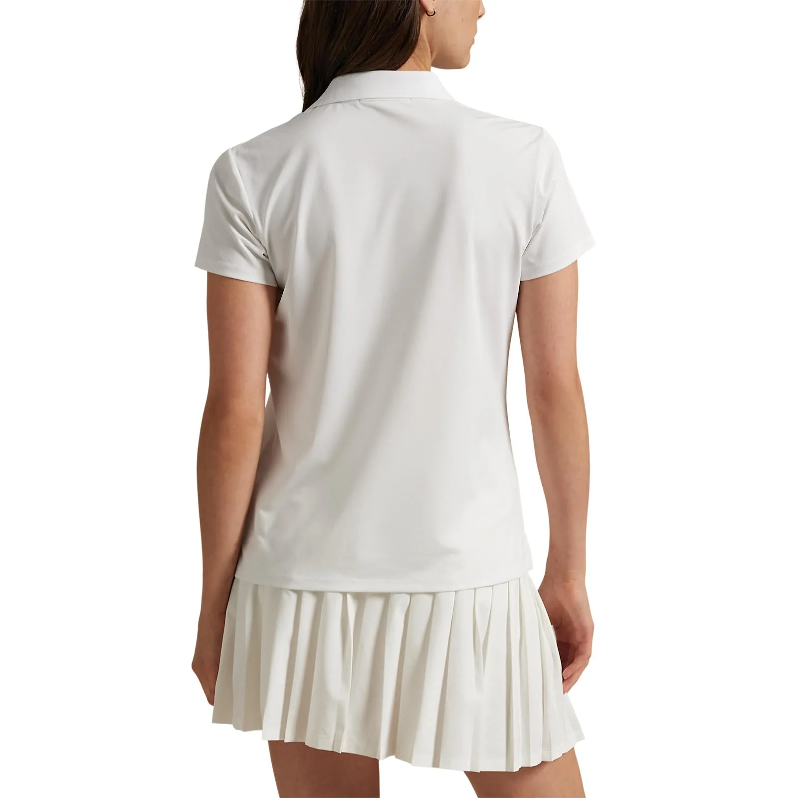 RLX Ralph Lauren Women's Tour Performance Golf Shirt - Ceramic White Game Day WaterRepellent Finish