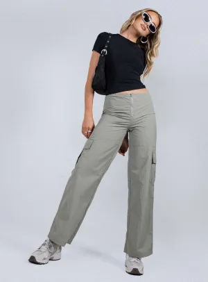 Roy Parachute Pants Grey Loose Fit